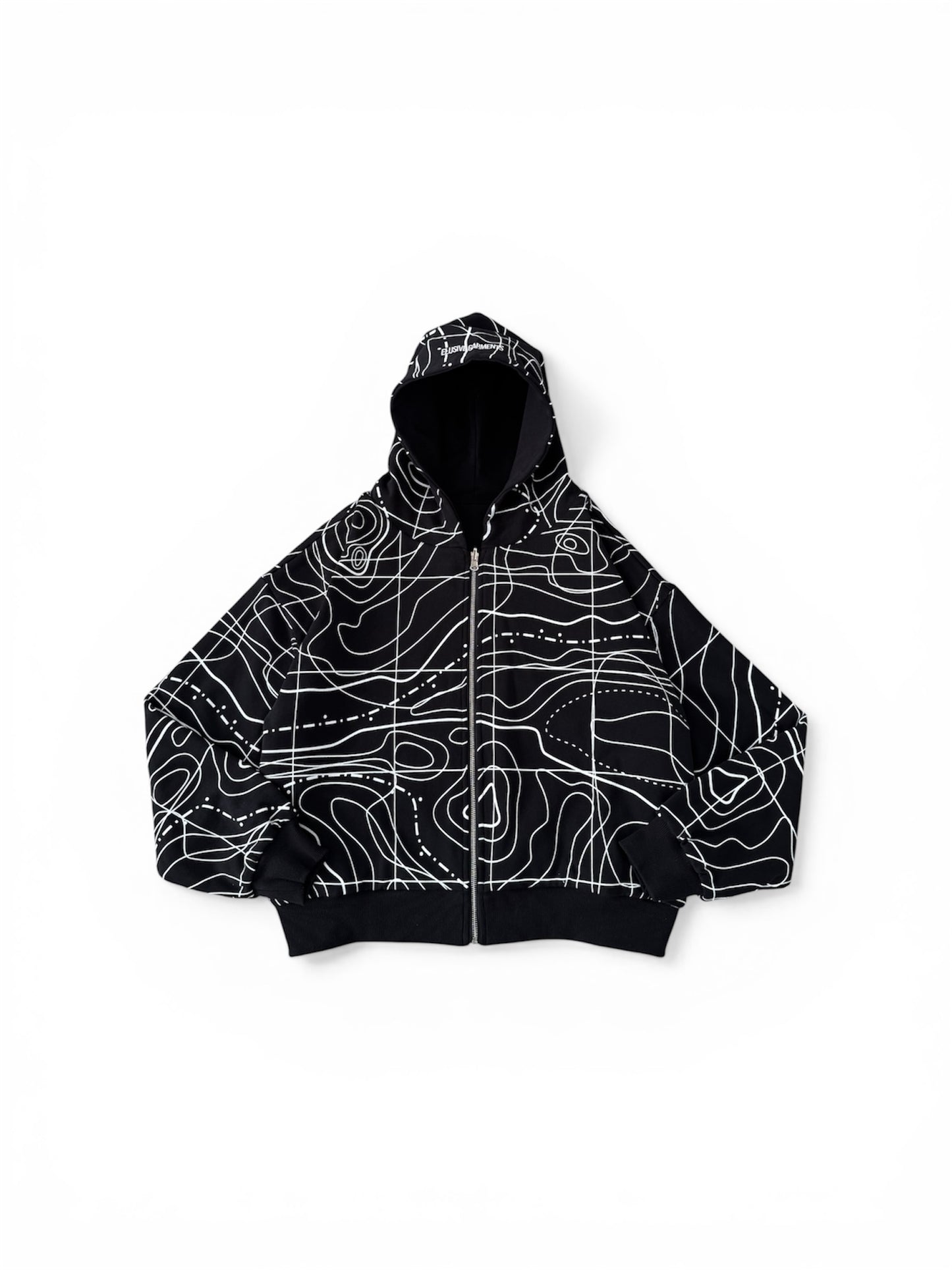 Black Reversible Topo Zip-Up