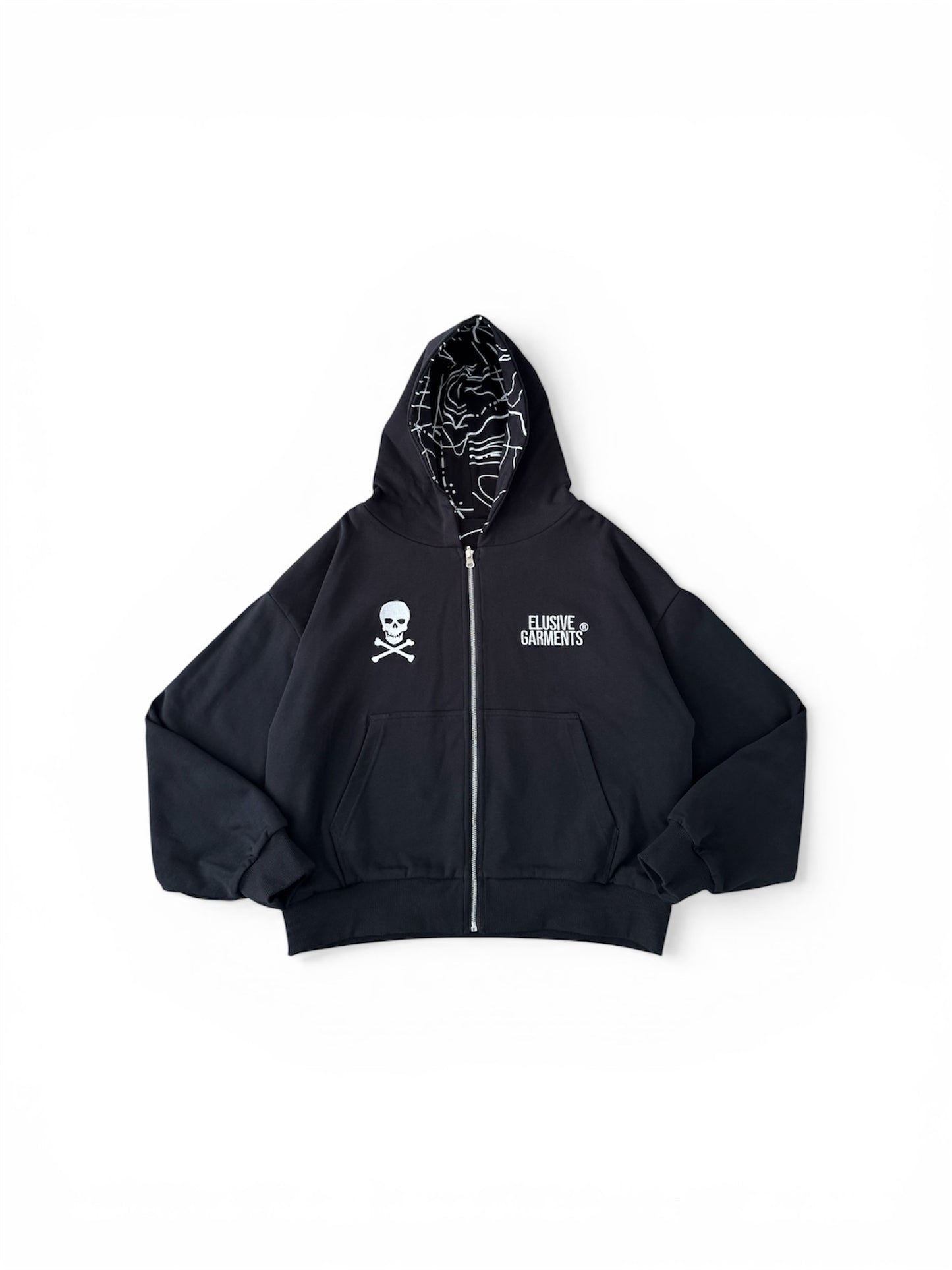 Black Reversible Topo Zip-Up