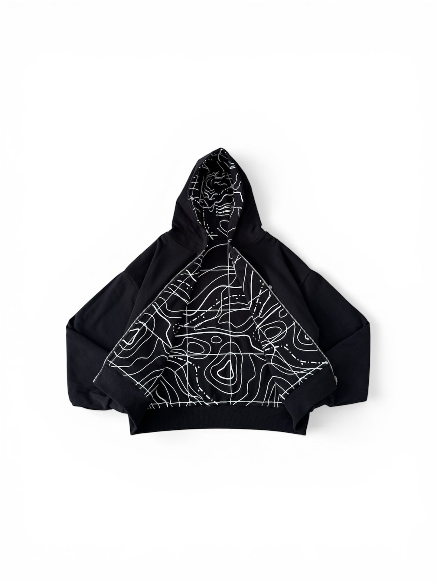 Black Reversible Topo Zip-Up
