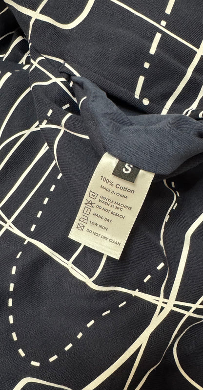Navy Reversible Topo Zip-Up